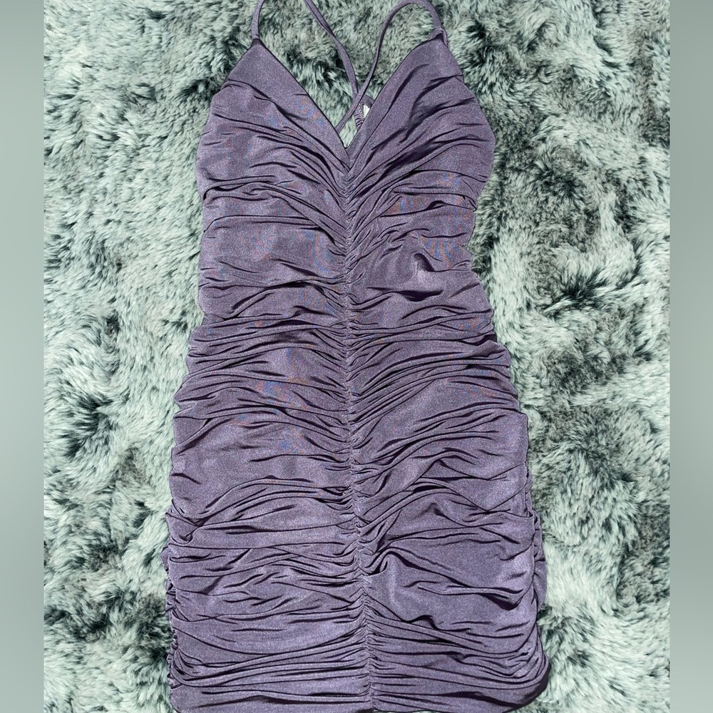 Purple bodycon dress